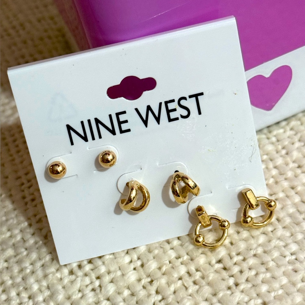 NINE WEST  EARRINGS  3 pairs